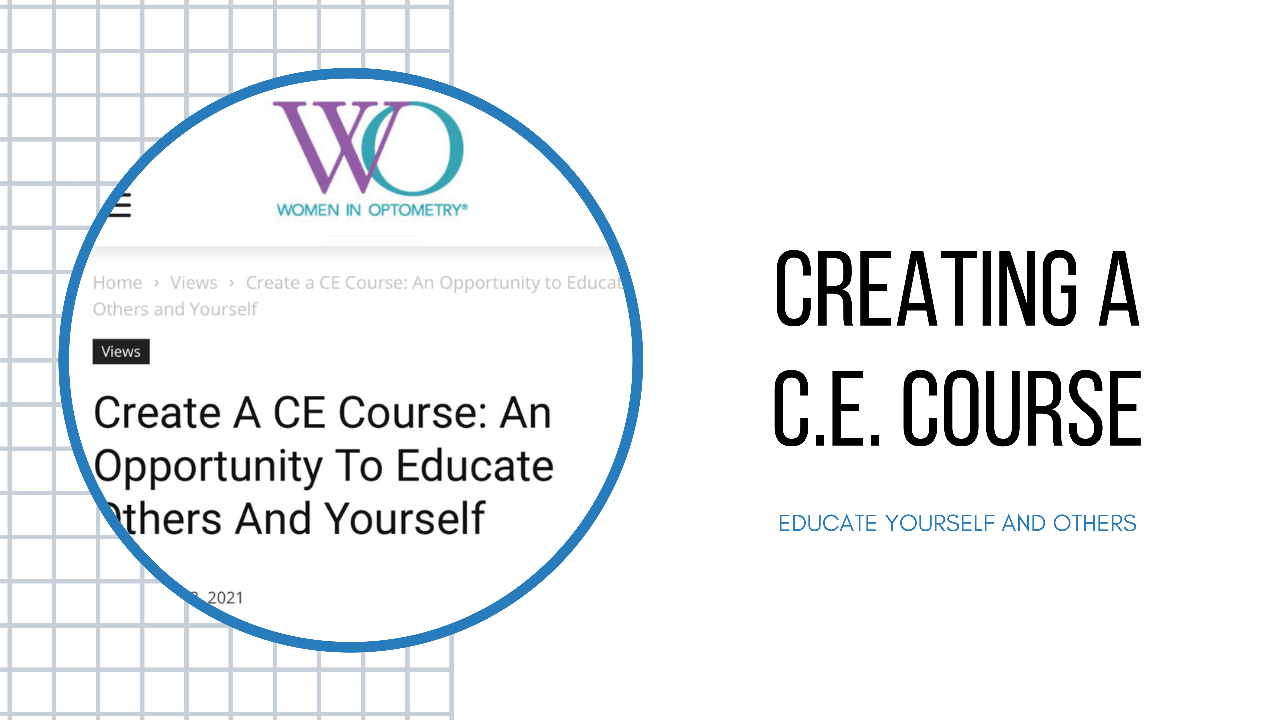 My Experience Creating a CE Course - Optician Now